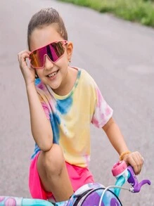 1/2Pcs Kids Fashion Glasses Youth Baseball Lightweight TR90 Frame Sports Cycling Shades For Boys Girls - Multicolor - View 3