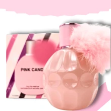 Perfume Fragancia Loción PINK CANDY 100 ml Aroma Dulce Mujer Juvenil 1Pieza Color Rosa Rico Aroma Portátil Con Pompón - Dulce - Ver 1