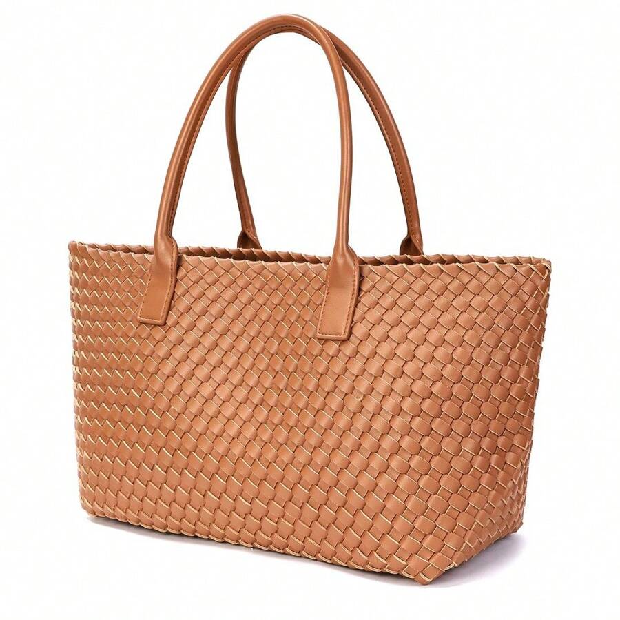 Tiffany & Fred Paris Large Hand-Woven Leather Tote - màu nâu - Xem 1