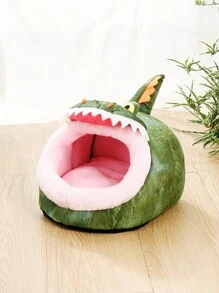 ABLAZE ZAI 1 件柔软织物动物形状封闭式仓鼠/沙鼠窝/床，适合全年小型宠物