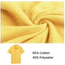 10-Pack School Uniform Tagless Polo Shirts For Boys - Yellow - View 3