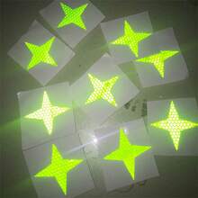 muchkey 20x Reflective Reflector Sticker Self Adhesive Safety Warning Conspicuity Tape For Car Truck Motorcycle Trailer Mailbox Outdoor Four-Pointed Star Shape - 綠色 - 查看 2