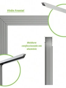 Whiteboard Blackboard Aluminum Frame Various Sizes Didactic Medium - 90x60 - View 3