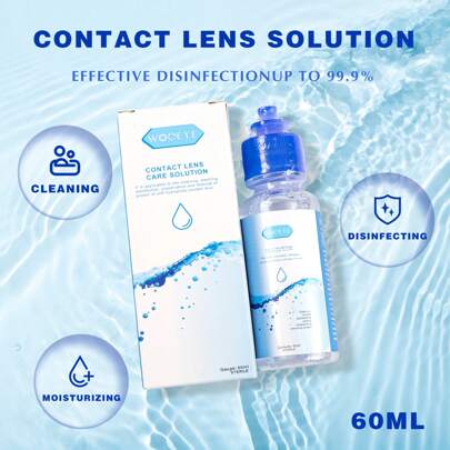 محلول العناية بعدسات اللاصقة 60مل لتنظيف عدسات الاتصال والعدسات اللاصقة لحماية عينيك