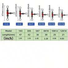20pcs Japanese Style Treble Swivel Connector, T-Shape Red Bead Treble Swivel Fishing Connector, Forked 8-Shape Swivel Adapter For Lure Fishing