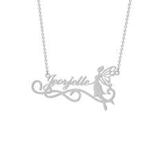 1pc Personalized English Name Necklace, Stainless Steel Heart Pendant, Luxurious Classic Style Customizable Wedding Jewelry Gifts For Women