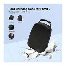 VR2 Hard Shell Carrying Case, Playstation VR2 Travel Storage Bag With Shoulder Strap, Fits PSVR2 Headset &Sense Controller Accessories, Gift For Lens Protector|Lens Cloth|Cable Management Strap