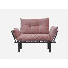 Sona Futon Love Seat - 藍色+金屬+金屬 - 查看 10