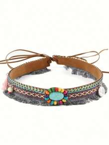 1pc Retro Gemstone Hair Accessories, Can Be Paired With Sun Hat (Hat Not Included) - Decorative Gemstones - View 17