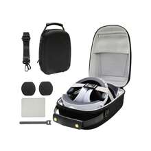 VR2 Hard Shell Carrying Case, Playstation VR2 Travel Storage Bag With Shoulder Strap, Fits PSVR2 Headset &Sense Controller Accessories, Gift For Lens Protector|Lens Cloth|Cable Management Strap
