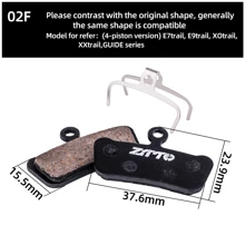 ZTTO Mountain Bike MTB Semi-Metal & Resin Quiet Brake Pads, Universal For M6000, Rival M6100, Apex Mt200, Guide Code, Force G03A Disc Brakes - Black - View 25