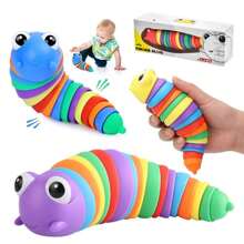 Kit 12 Sensory 3D Lobster - Creckpeia Colorful Articulated Worm Caterpillar Toy - 套件 12 感官 3D 龍蝦 - 查看 2