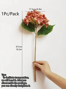 1 Pezzo di Ortensie artificiali di colore marrone, fiori in seta di alta qualità realistici, decorazioni floreali finte per profumo da sposa, feste, casa, sala, cucina, giardino, hotel e ufficio