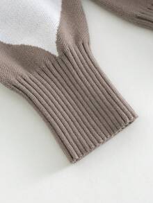 GIGOGOU Two Pieces Autumn Winter Women Sweater Set Fashion Knit Harem Pant Tracksuit With Pocket - Camel - View 9