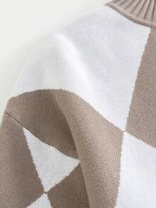 GIGOGOU Two Pieces Autumn Winter Women Sweater Set Fashion Knit Harem Pant Tracksuit With Pocket - Camel - View 11