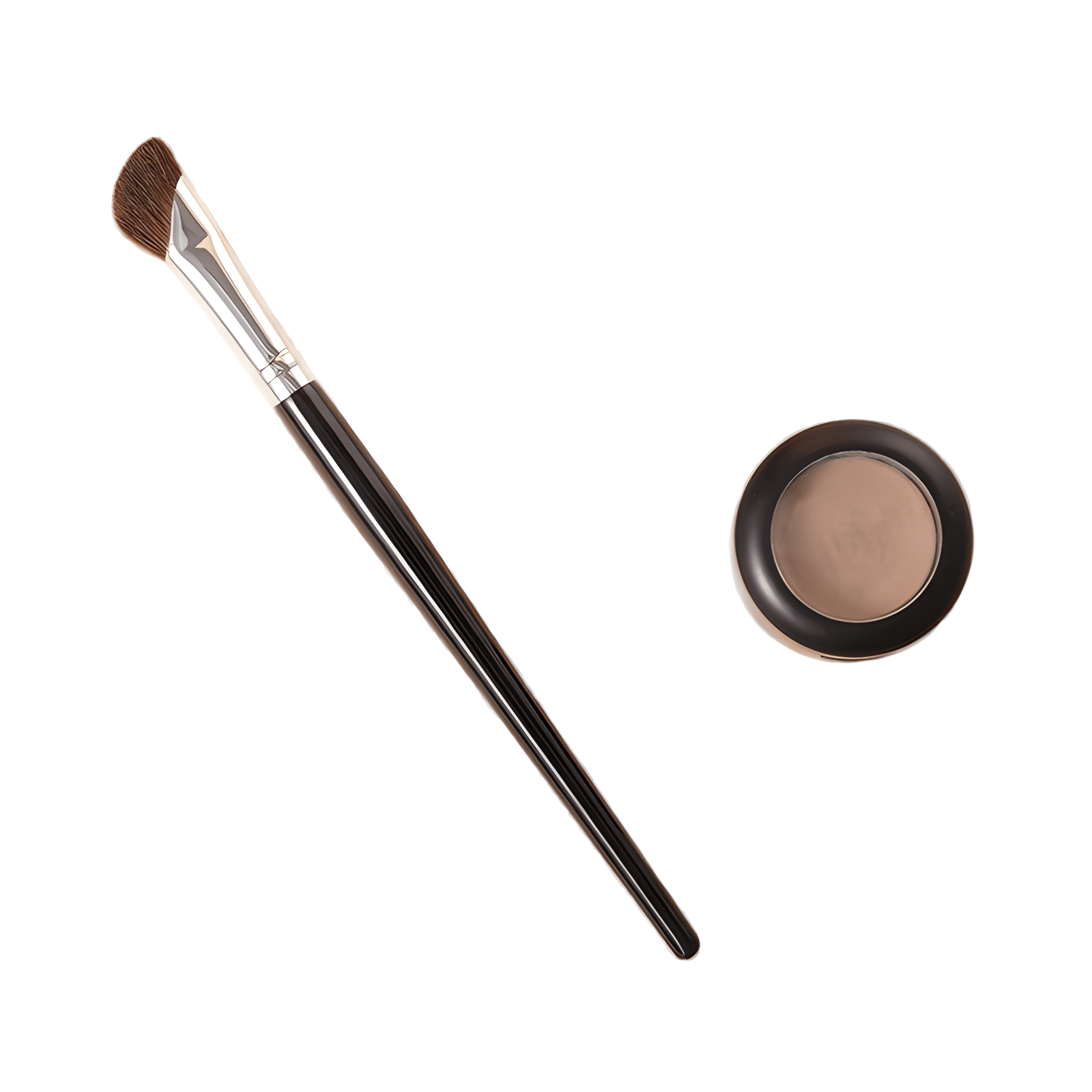 Crescent Nose Shadow Brush, Pony Hair Contouring Brush, Nose Bridge