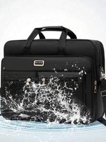 Women's Men's Briefcase Bag For Teacher With Cross-Body Shoulder Strap New - 黑色 - 查看 7