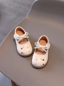 1pair Toddler Girls Shoes, New Bow Patchwork Cute Infant Baby Princess Sneakers, Lightweight & Soft Bottom, Suitable For Crawling, Spring & Autumn