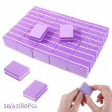 20/40/80pcs Nail Buffing Blocks, Mini Nail Buffers, Suitable For Acrylic & Natural Nails, 100/180 Grit Nail Polishing Blocks, Bulk Nail Buffers, Professional Manicure File Set, Pink