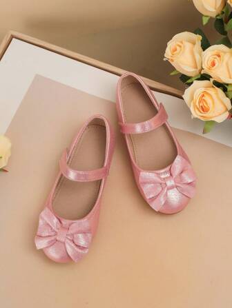 1 Paio Di Graziose Scarpe Da Principessa O Da Ballo Piatte Con Fiocco E Antiscivolo Adatte Per Tutte Le Stagioni