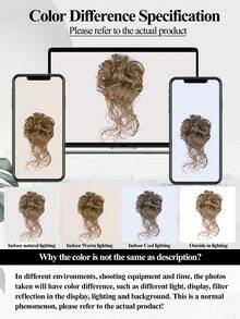 Ciocca per acconciatura da principianti con chignon morbido, estensioni sintetiche per capelli coda di cavallo per tutti i tipi di capelli, utilizzabile anche per acconciature da sposa, disponibile in tutti gli stili, colore naturale, riccio e ondulato, adatto a donne e ragazze, compatibile con costumi e parrucche da principessa - Color pianoforte - Visualizzare 8