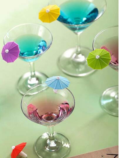 6pcs/8pcs Silicone Drink Markers Pen, Umbrella/Pineapple/Lemon Shaped Drink Identification Markers, Colored Umbrella/Pineapple/Lemon Shaped Wine Glass Identifiers, Party Beach Drink/Wine Glass Markers Set, Party Supplies, Suitable For Christmas, Easter, New Year Parties And More