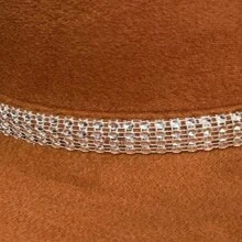 Customized Suede Cowboy Hat With Glitter Stripe - Lạc đà - Xem 3