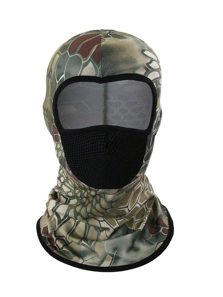 A Men's Elastic Breathable Nylon Material Solid Color Printed With A Variety Of Patterns Of Sun Protection Mask Face Head Cap, Light, Skin-Friendly And Breathable, All-Round Protection, Suitable For Men's Travel, Outdoor Bicycle And Motorcycle Riding Head And Neck Protection - Multicolor - View 28