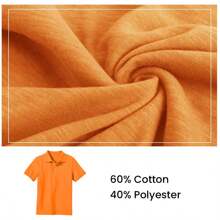 10-Pack School Uniform Tagless Polo Shirts For Boys - 橘色 - 查看 4