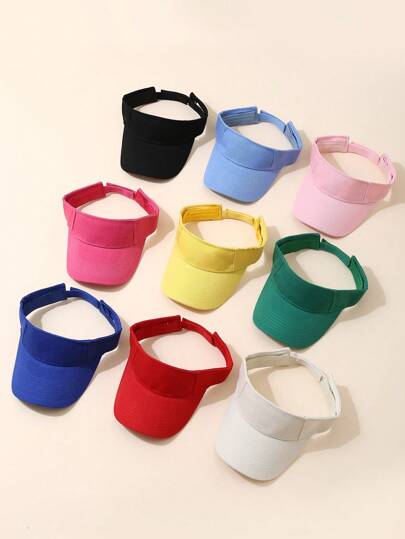 1 件装儿童防晒帽女童男童夏季儿童棒球帽女童高马尾网球帽运动男童跑步高尔夫遮阳帽