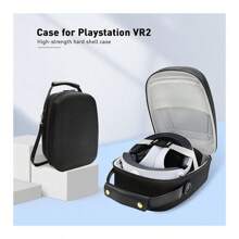 VR2 Hard Shell Carrying Case, Playstation VR2 Travel Storage Bag With Shoulder Strap, Fits PSVR2 Headset &Sense Controller Accessories, Gift For Lens Protector|Lens Cloth|Cable Management Strap