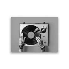 1 件复古音乐墙壁艺术黑白黑胶唱片照片海报帆布画印刷音乐家礼物音乐工作室装饰画，无框架 - 彩色 - 查看 15