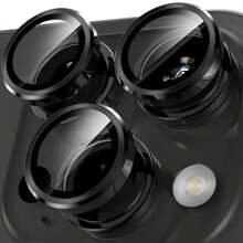 3pcs Ultra-Clear Tempered Glass Camera Lens Protector Film - Compatible With 17, 17 Pro, 17 Pro Max, 17 Air/16, 15 Pro Max, 14 Plus, 13, 12, 11, 15 Pro, 15 Plus, 14 Pro - Perfect Fit, Scratch-Resistant, Durable, Black - Black - View 1