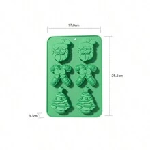 1 件圣诞硅胶蛋糕模具 1/6/7 孔模具 DIY 烘焙手工皂模具巧克力模具烘焙用具圣诞节圣诞装饰圣诞装饰品圣诞礼物 - 彩色 - 查看 15