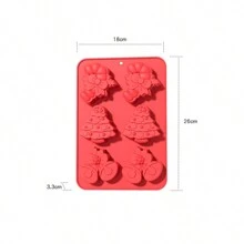 1 件圣诞硅胶蛋糕模具 1/6/7 孔模具 DIY 烘焙手工皂模具巧克力模具烘焙用具圣诞节圣诞装饰圣诞装饰品圣诞礼物 - 彩色 - 查看 16