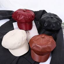 1 Pc Fashion Ladies Women Girls Leather Beret Hats Fashion Newsboy Hat - A - View 12