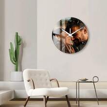 1 pieza Reloj de pared personalizado, personaliza tu foto en el reloj, regalo para tu familia, amigos, mascotas, amantes. Ornamental, exquisito, elegante, de alta calidad, moderno, colorido, diseño sencillo. Regalos personalizados únicos e ideales para él, ella, novio, novia, papá, mamá, familia, amigos para aniversarios, San Valentín, Día de la Madre, Día del Niño, cumpleaños, Día del Padre, graduación, bodas, inauguración de la casa, para el hogar, oficina, sala de estar, dormitorio, comedor, sala de té