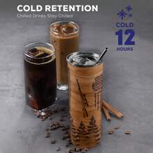 20oz Deer Hunting 3D Print Insulated Skinny Tumbler With Straw And Lid | 304 Stainless Steel Travel Coffee Cup | Festival Gift For Men And Women | Age 14+ | Durable Outdoor Canteen Back To School