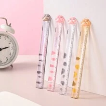 Transparent Camouflage Cat Paw Ruler, Cute Cartoon Cats Claw Ruler Plastic Measuring Tool For Student School Office,Rulers - Multicolor - View 8
