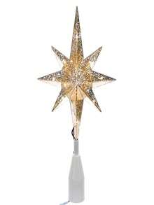 Kurt Adler UL1996 10 Light Gold Bethlehem Star Treetop - 金色 - 查看 1