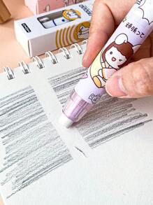 M O K A 1pc Big Capacity Eraser With Refillable Lead And Cartoon Girl Design, Random Delivery Back To School - Multicolor - View 5