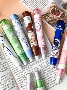 M O K A 1pc Big Capacity Eraser With Refillable Lead And Cartoon Girl Design, Random Delivery Back To School - Multicolor - View 3