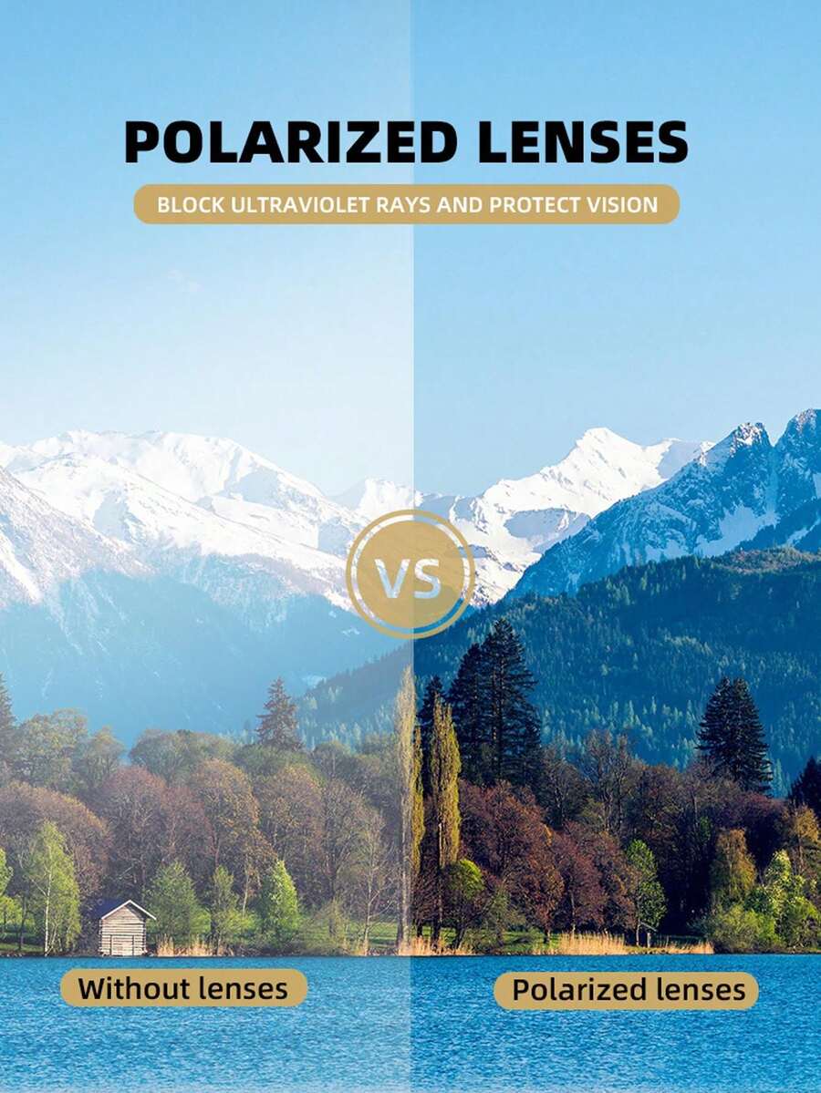 Dreamy Cool Classic Polarized Square Fashion Glasses, Suitable For Men