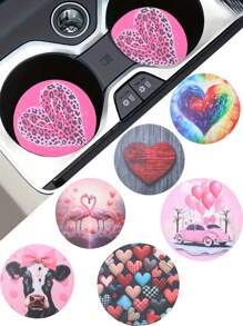 2 Peças Almofadas Antiderrapantes de Silicone para Porta-Copos de Carro, Tapete de Armazenamento para Decoração Interna de Veículo, Tapetes para Porta-Copos de Carro e Ranhuras da Porta, Almofadas Antiderrapantes para Uso Doméstico e Escritório - Multicolorido - Visão 6