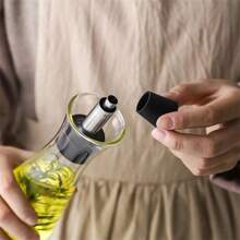 1 pieza Aceitera de estilo danés para el hogar, botella de vidrio borosilicato resistente a fugas apta para aceite, salsa de soja, vinagre, adecuada para exteriores, cocina, Navidad, Año Nuevo