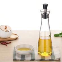 1 pieza Aceitera de estilo danés para el hogar, botella de vidrio borosilicato resistente a fugas apta para aceite, salsa de soja, vinagre, adecuada para exteriores, cocina, Navidad, Año Nuevo