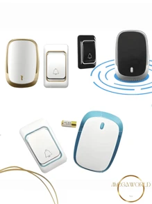 Long Distance Wireless Residential Smart Doorbell 100 Meters Battery Operated Immediate Shipping - Nhiều màu - Xem 1