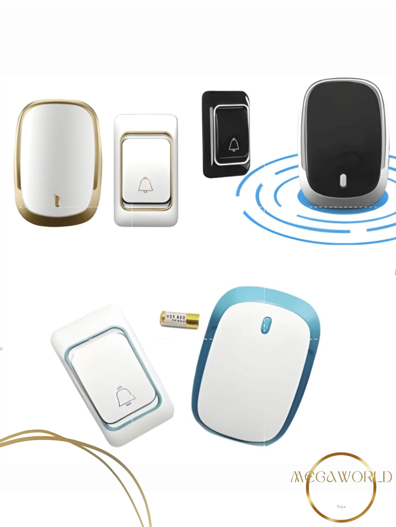 Long Distance Wireless Residential Smart Doorbell 100 Meters Battery Operated Immediate Shipping - Nhiều màu - Xem 1