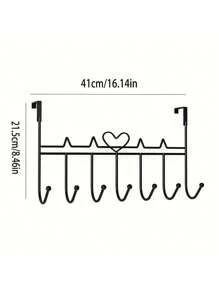 1入懸掛衣帽架，輕鬆安裝在門後 - 無需鑽孔，適用於臥室和浴室儲物 - 彩色 - 查看 13
