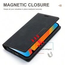 Compatible With IPhone Samsung Xiaomi Redmi Model Magnetic Leather Flip Card Wallet Phone Case